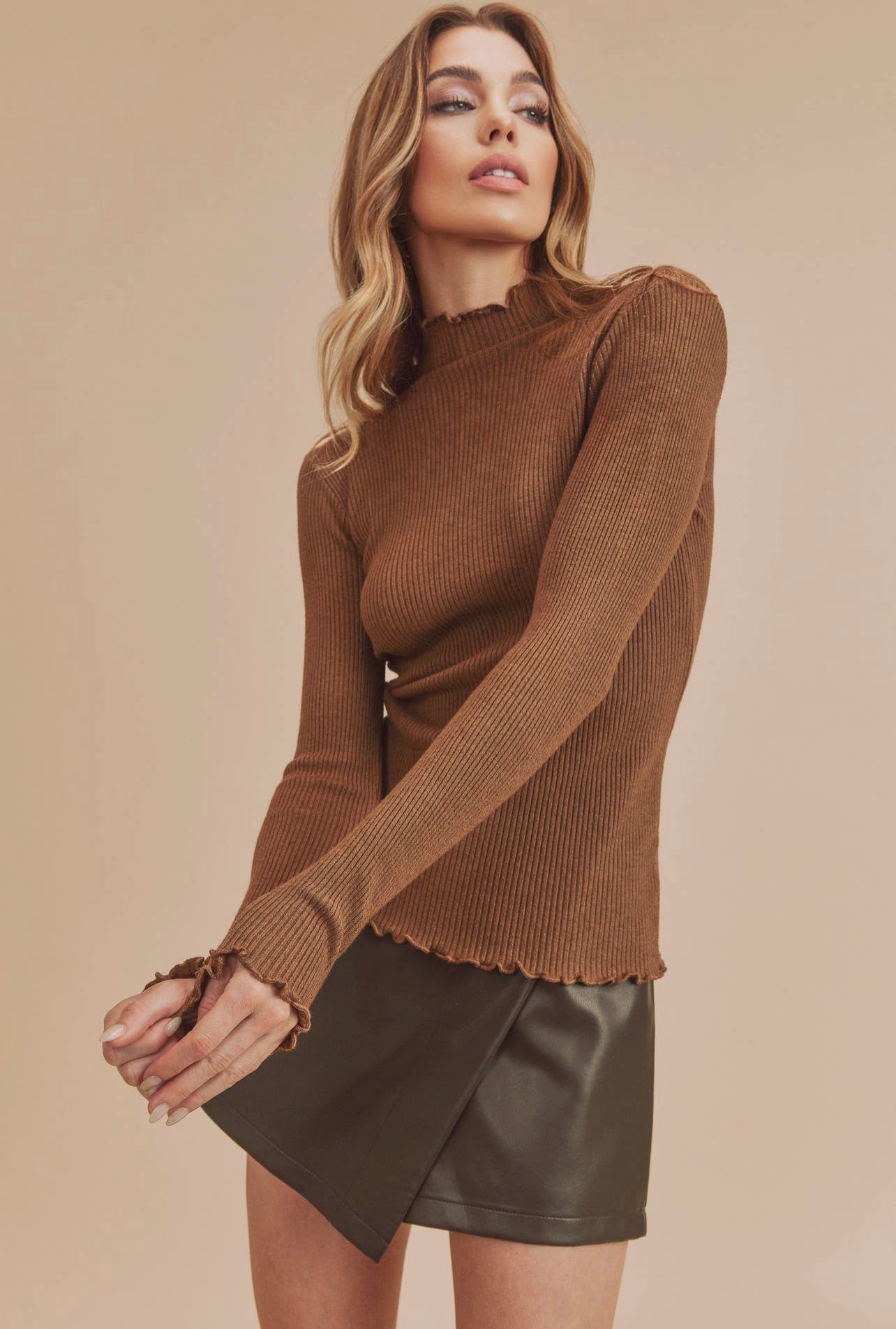 caramel knit sweater