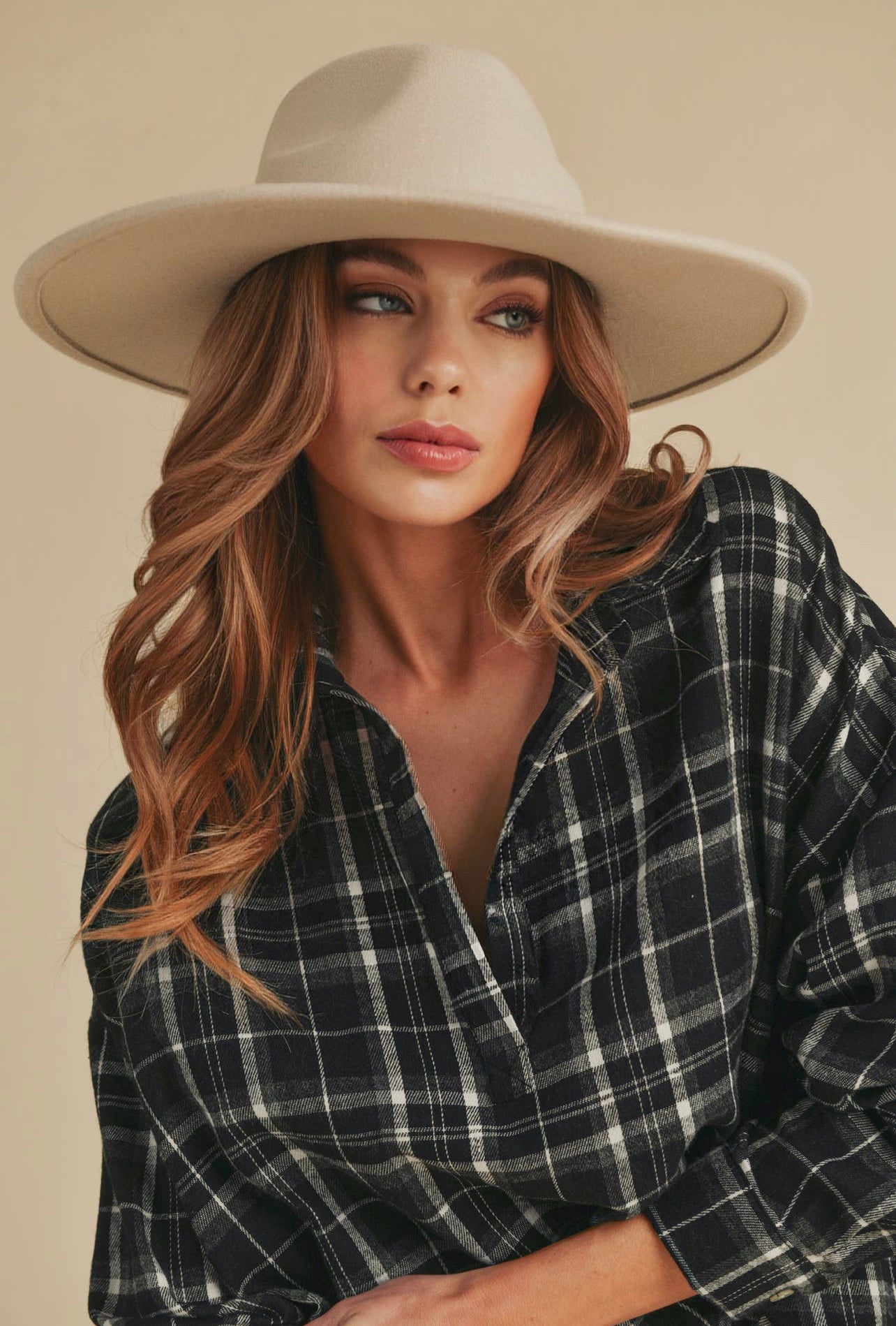pullover plaid top