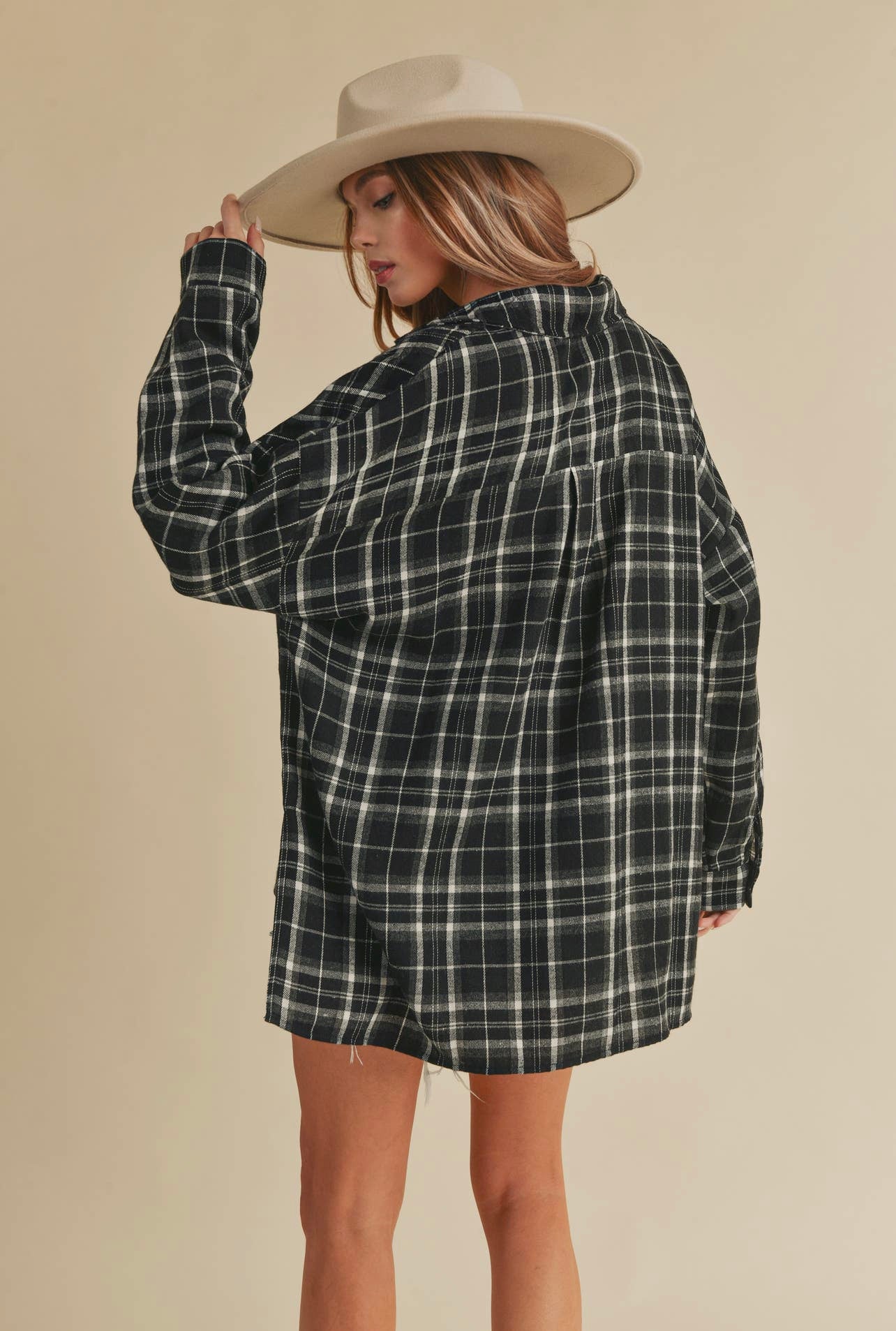 pullover plaid top