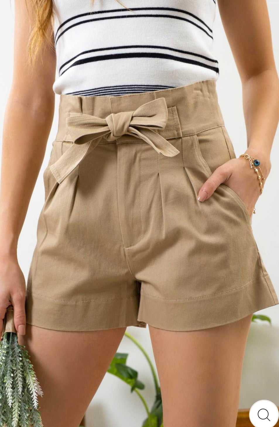 front tie shorts