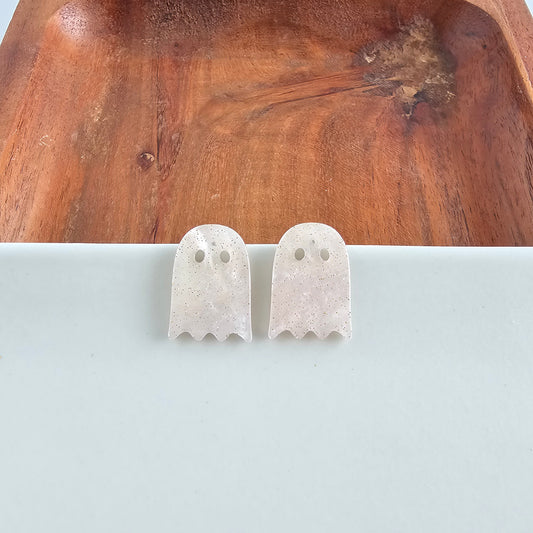 Ghost Studs - Light Pink Shimmer