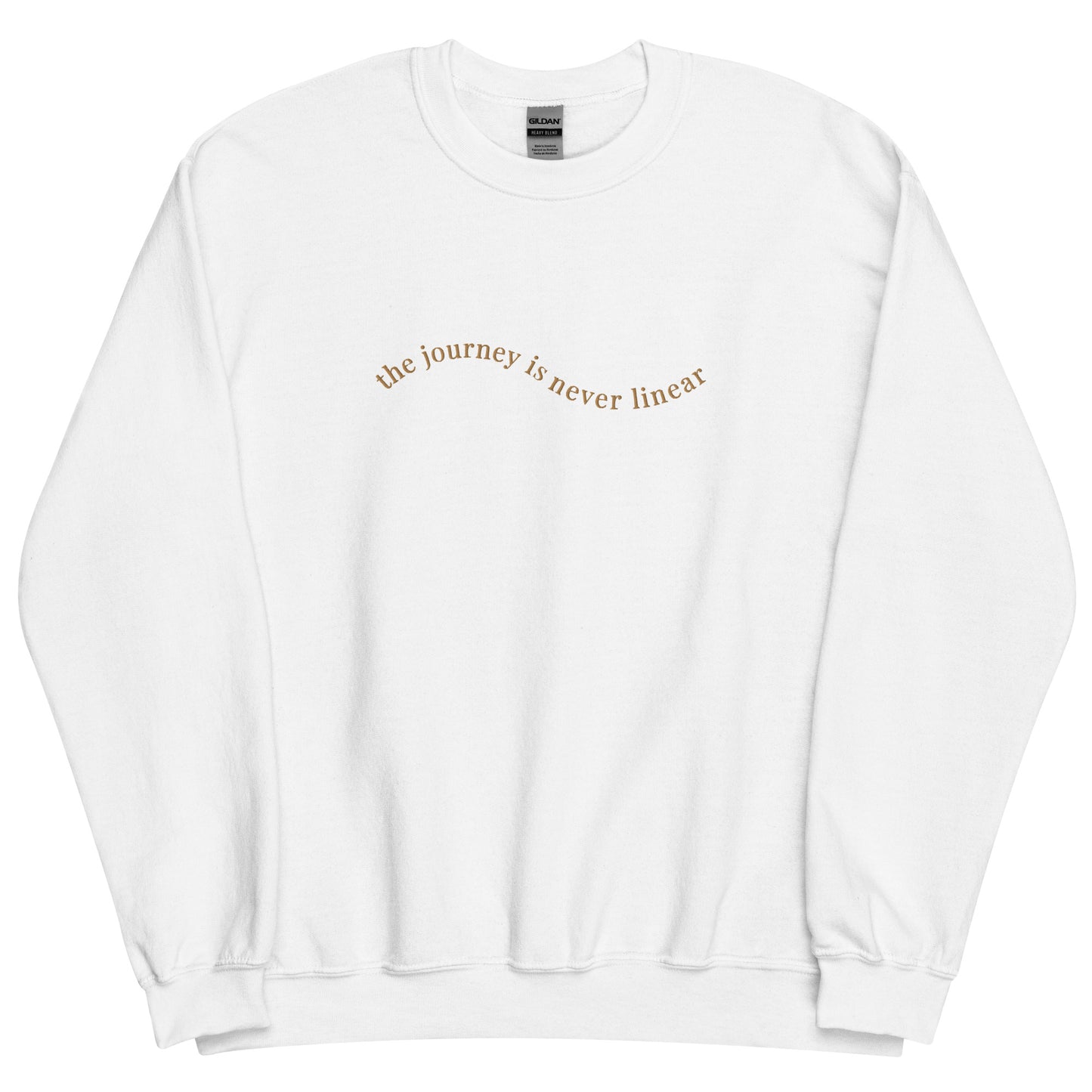 The Journey Is Never Linear Embroidered Crewneck