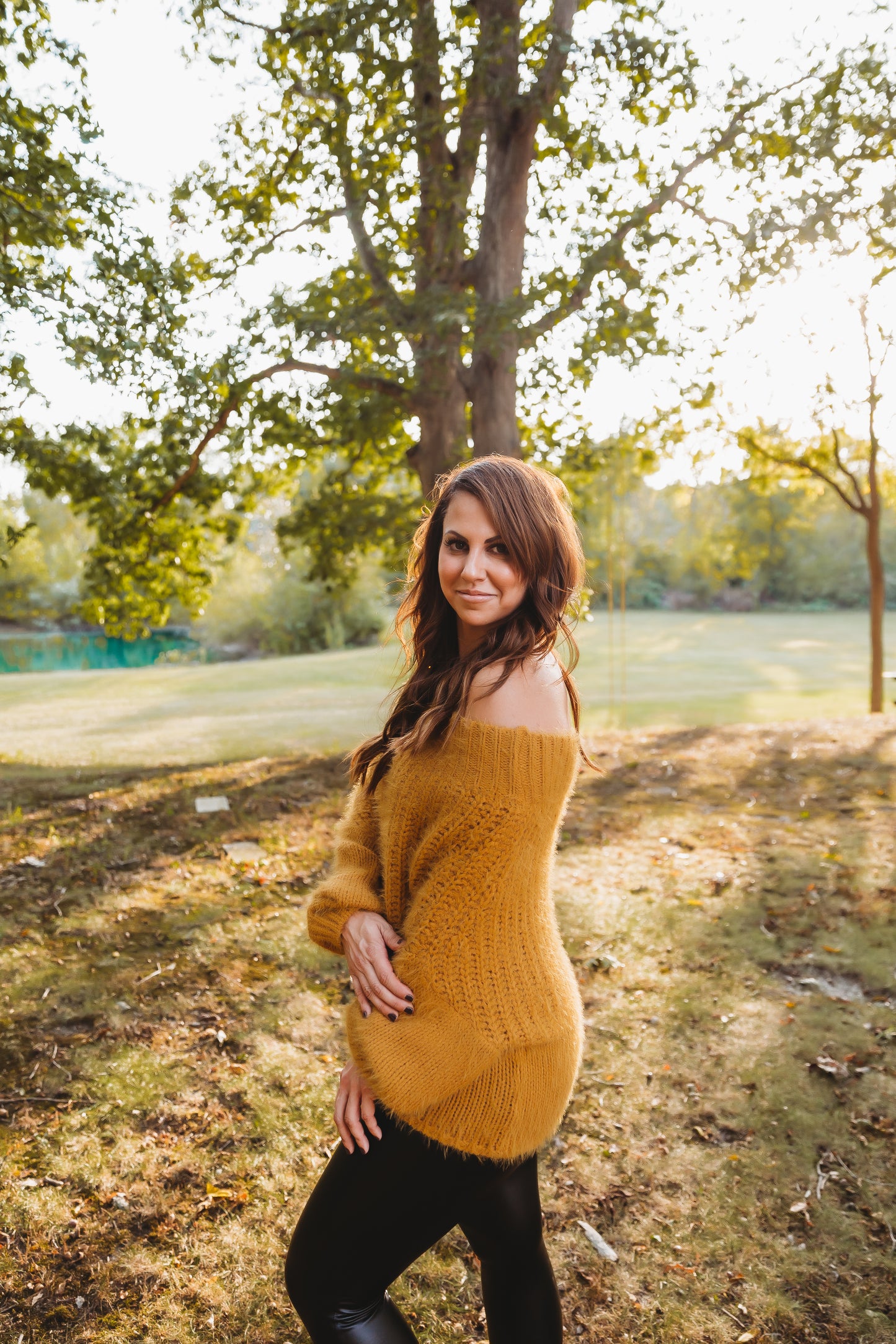 Mustard Fuzzy Knit Sweater