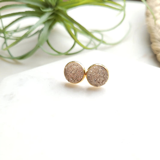 Geode Druzy Stud Earrings