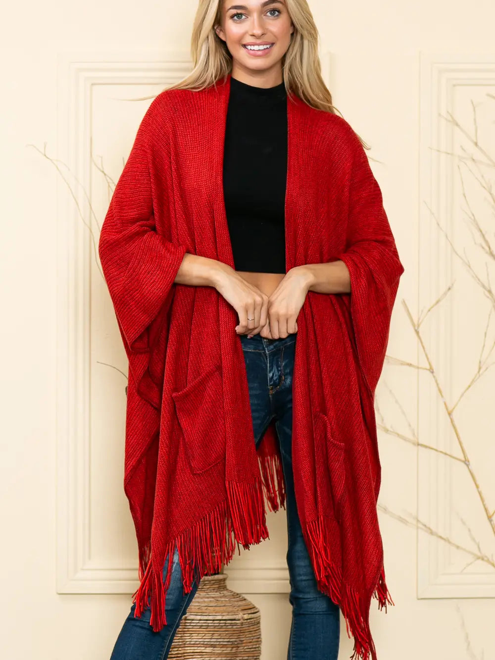 Harlow Red Cardigan (One Size)
