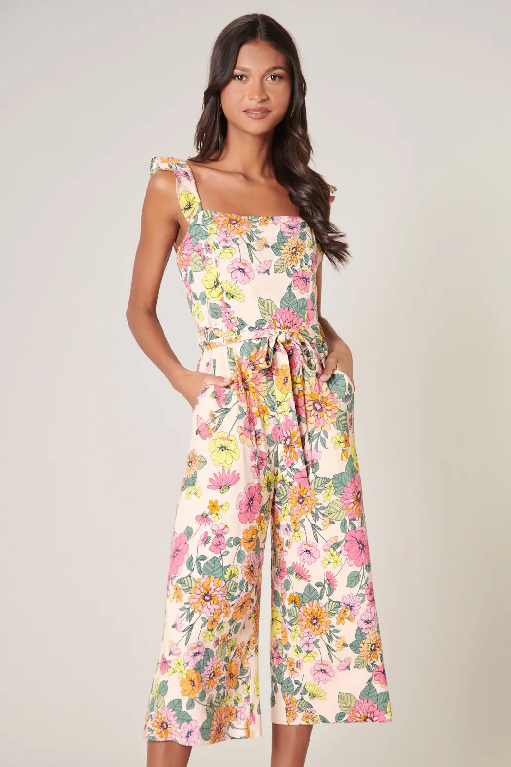 Floral Wide Leg Jumpsuit