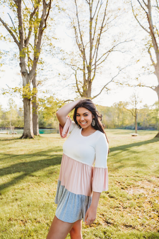 Mauve + Ivory Top