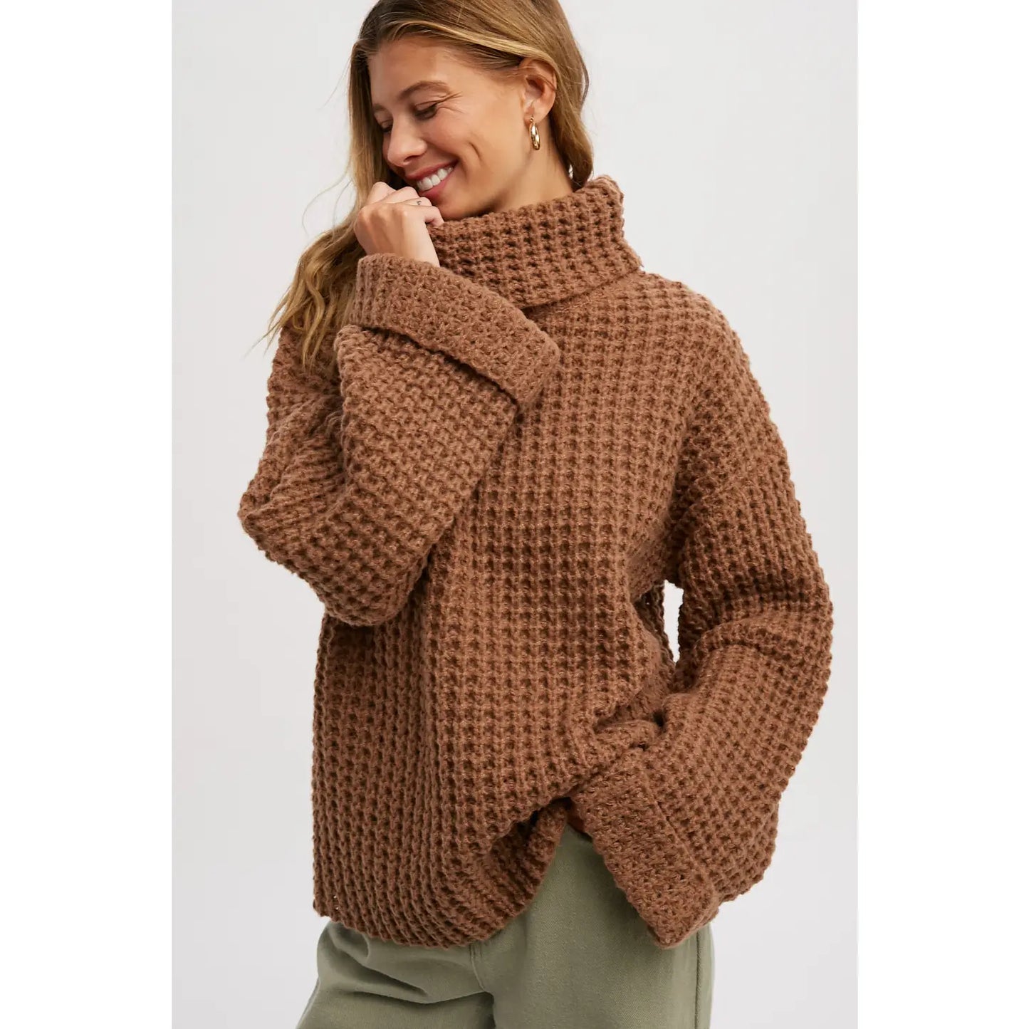 Chunky Waffle Knit Pullover