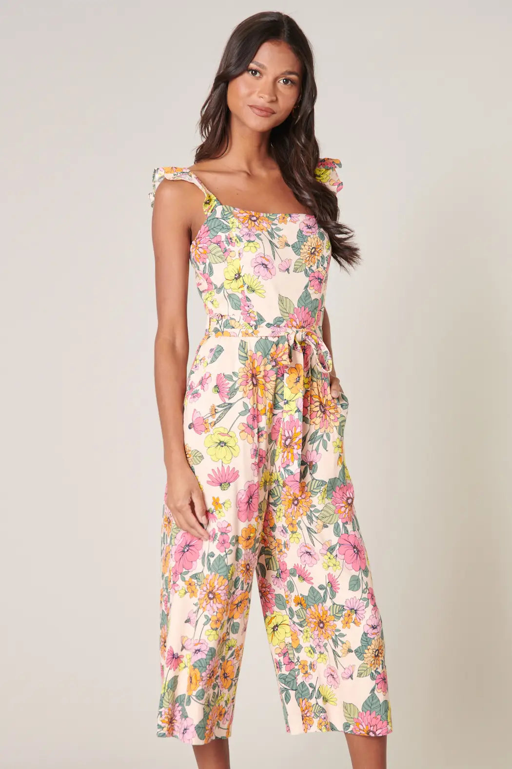 Floral Wide Leg Jumpsuit