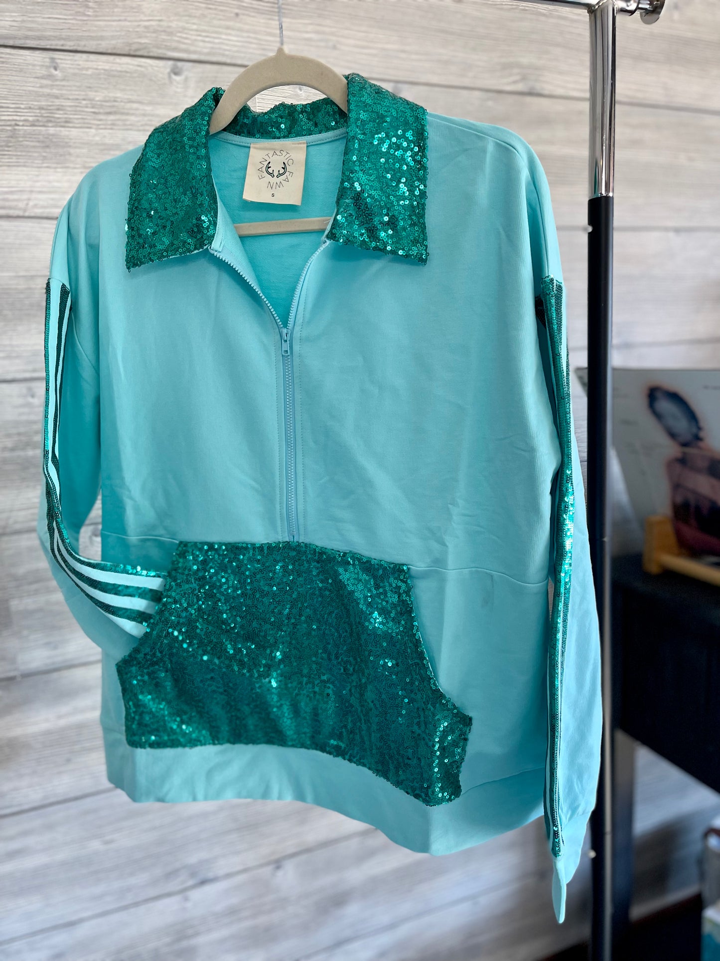 Sporty Sequin Sweatshirt