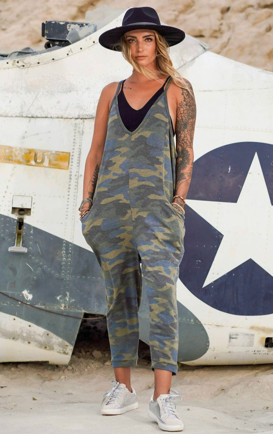 Three Bird Nest Camo Jumpsuit