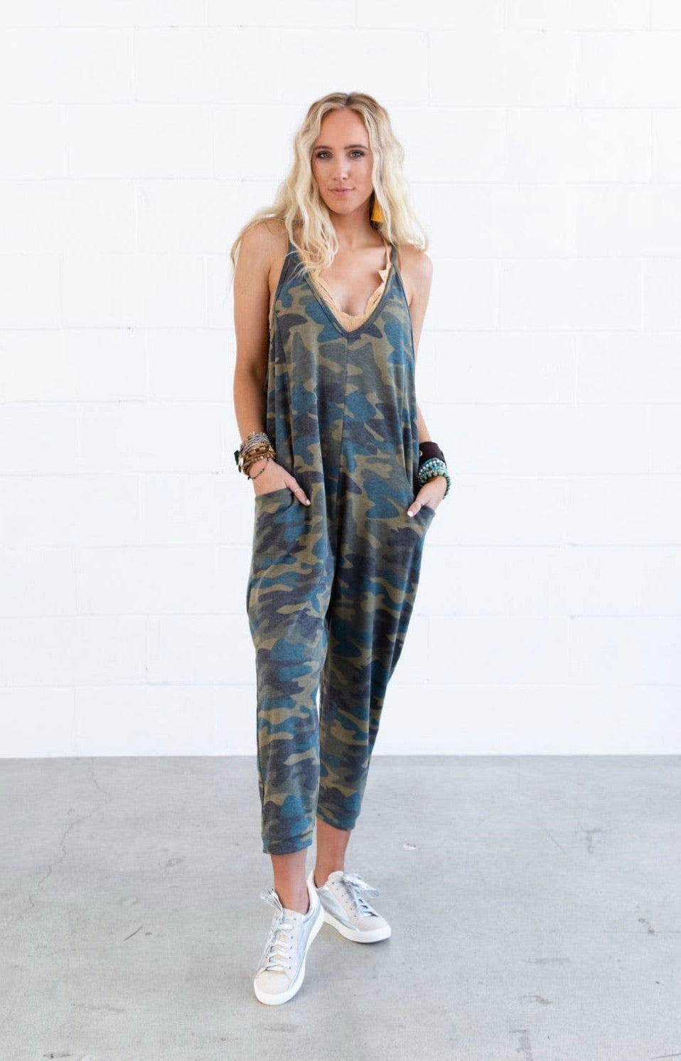 Three Bird Nest Camo Jumpsuit