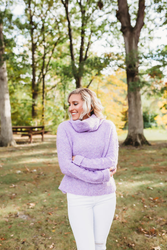 Violet Turtleneck