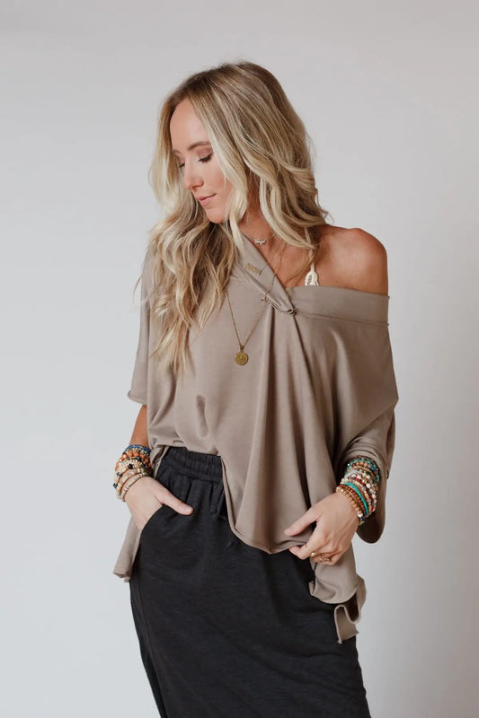 Taupe Essential Tee