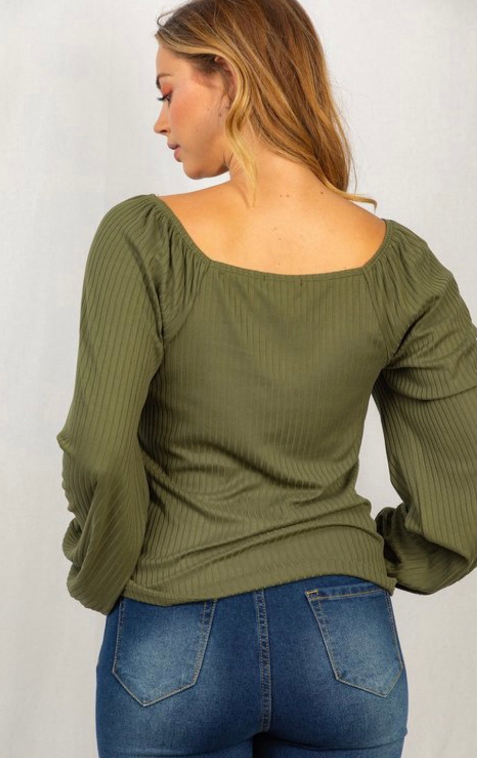 Olive Striped Knit