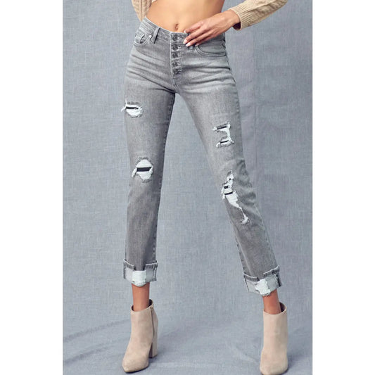 Janis High Rise Slim Straight Jeans