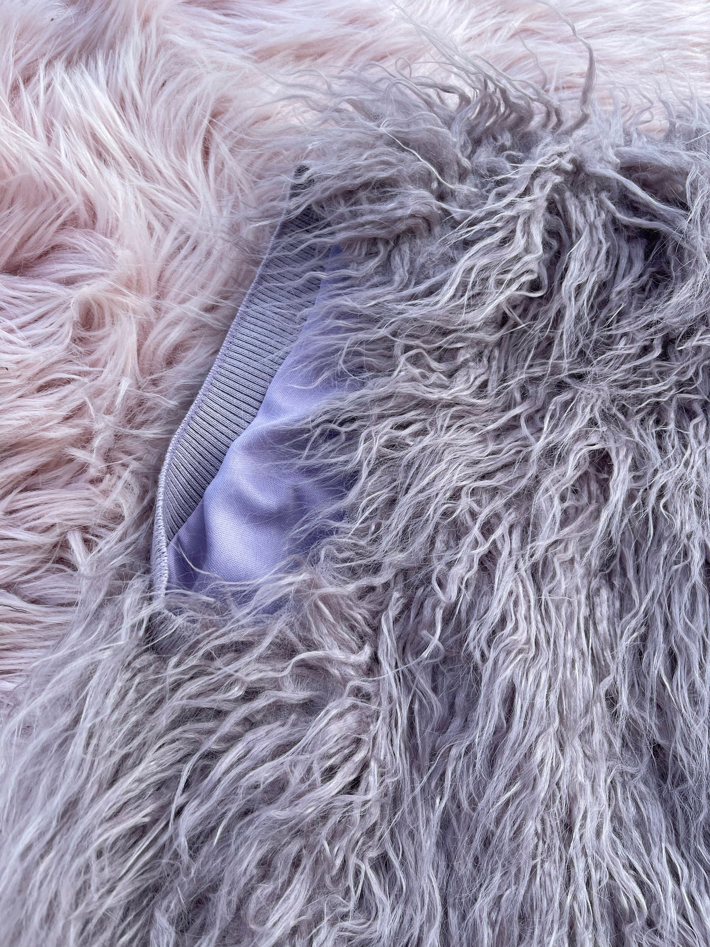 Lavender fuzzy vest