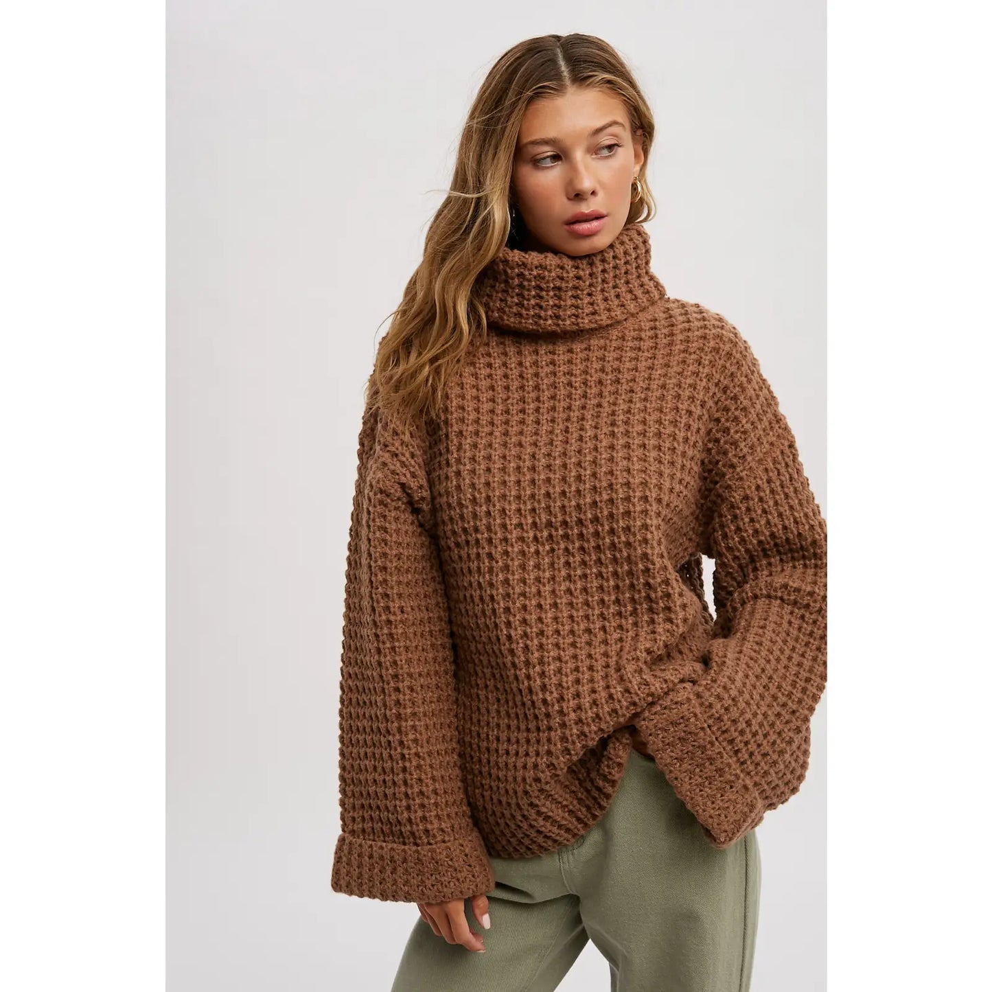 Chunky Waffle Knit Pullover