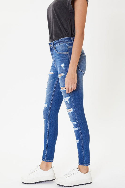 CURVY High Rise Ankle Skinny Jeans