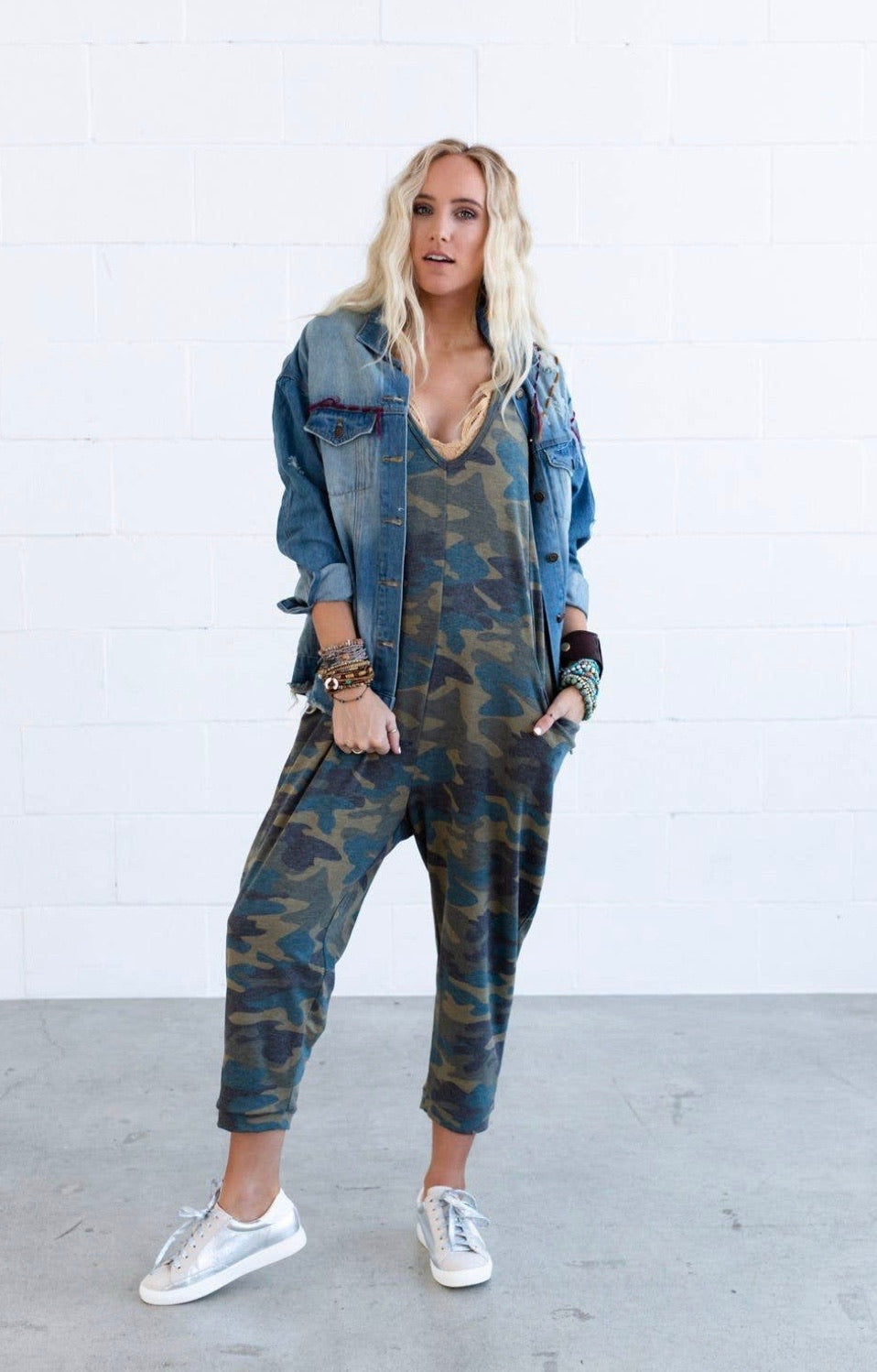 Three Bird Nest Camo Jumpsuit