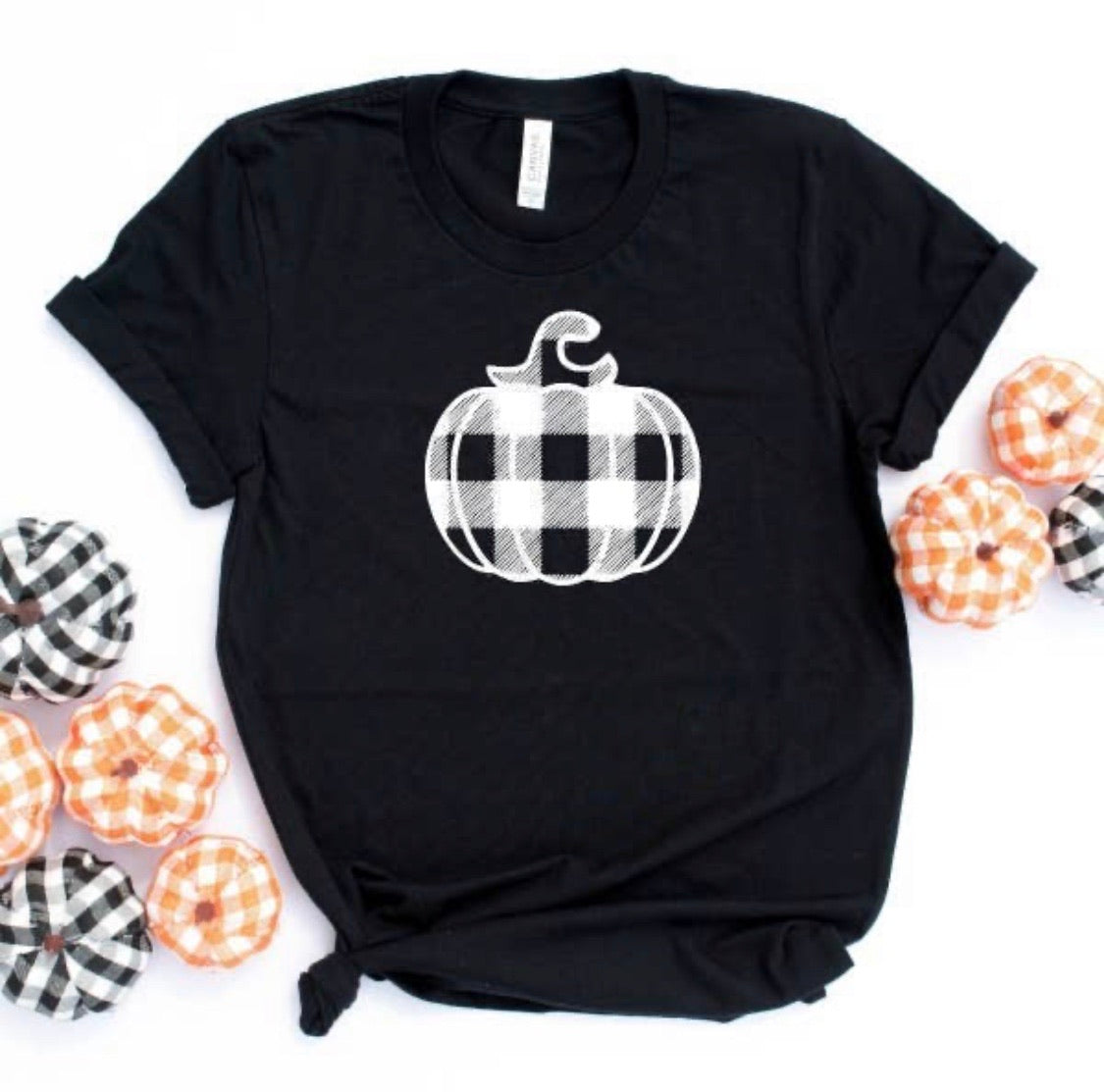 White Plaid Pumpkin