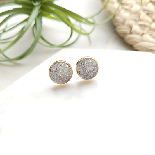 Geode Druzy Stud Earrings